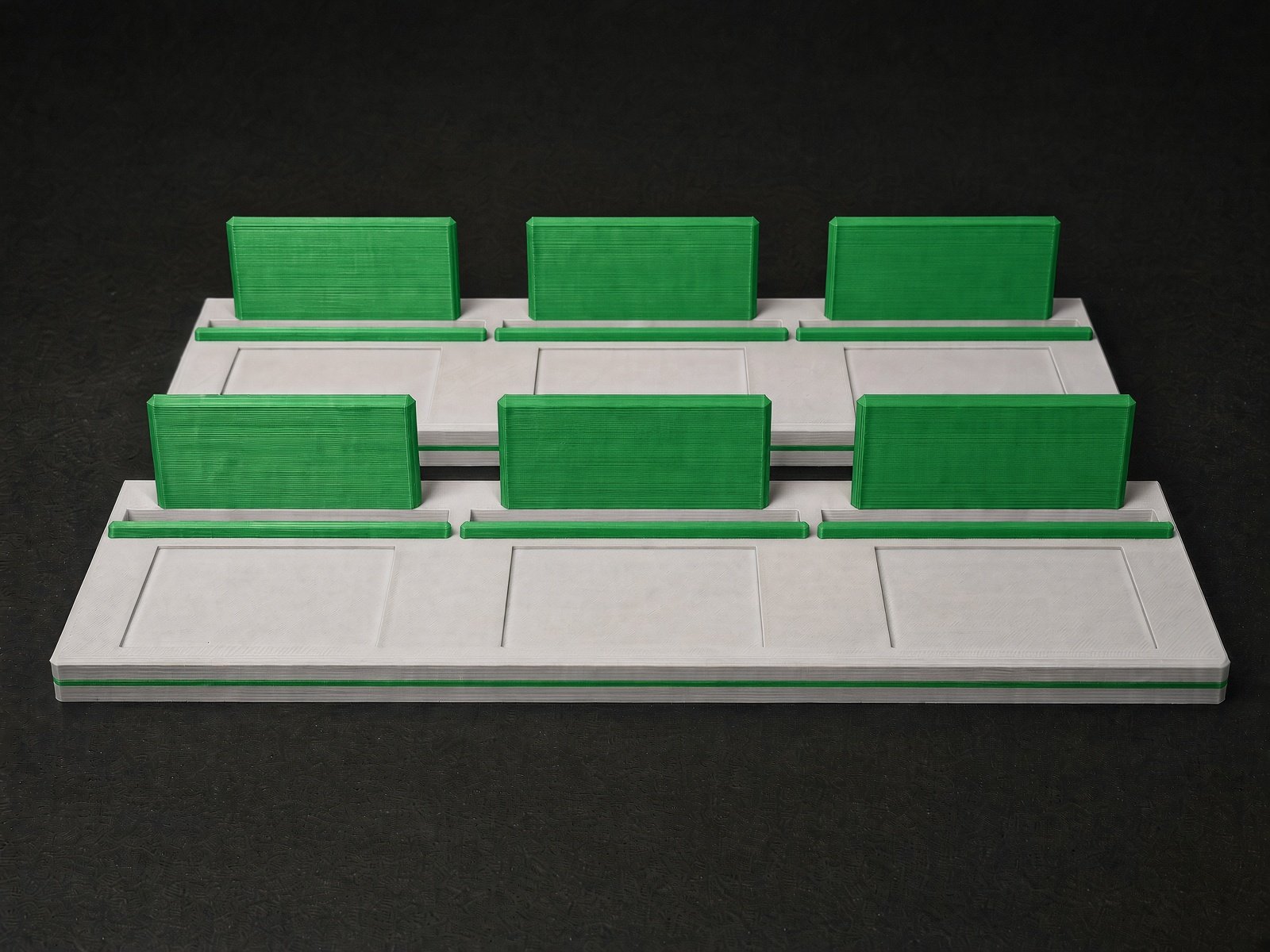 The stand in a green accent color